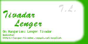 tivadar lenger business card